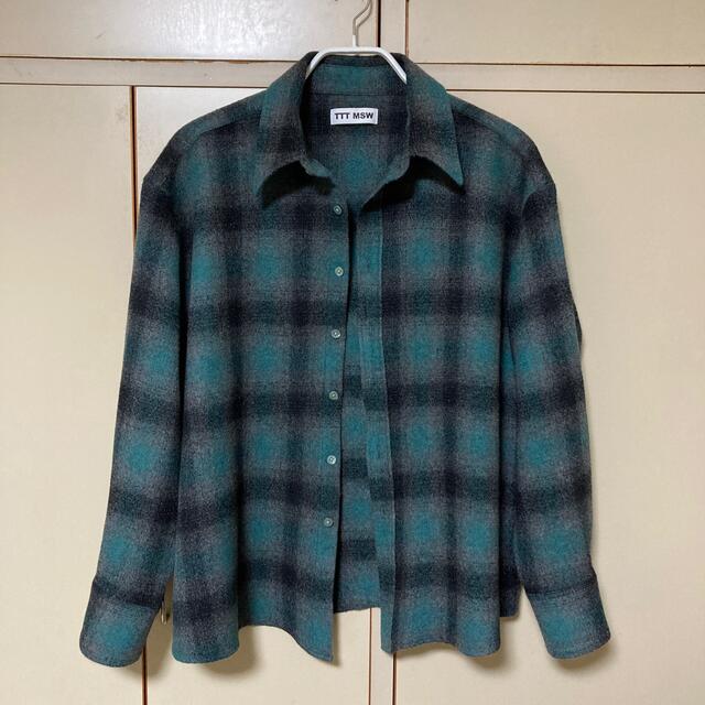 ttt_msw 21aw Wool cashmere check shirt