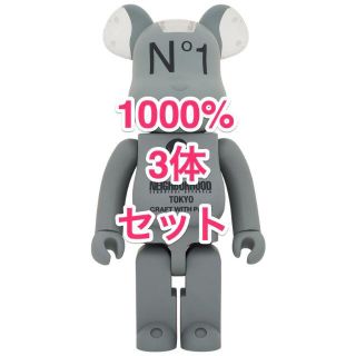 メディコムトイ(MEDICOM TOY)の3体セット 新品未開封 BE@RBRICK NEIGHBORHOOD 1000％(その他)