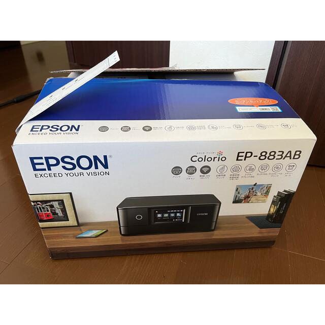 EPSON(エプソン)の未使用　エプソン EP-883AB A4カラーインクジェット複合機 カラリオ  スマホ/家電/カメラのPC/タブレット(PC周辺機器)の商品写真