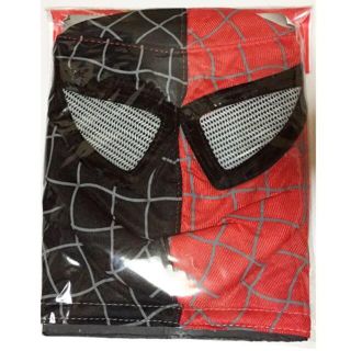 スパイダーマン風マスク　赤黒　コスプレ 新品　お値下げ不可(その他)