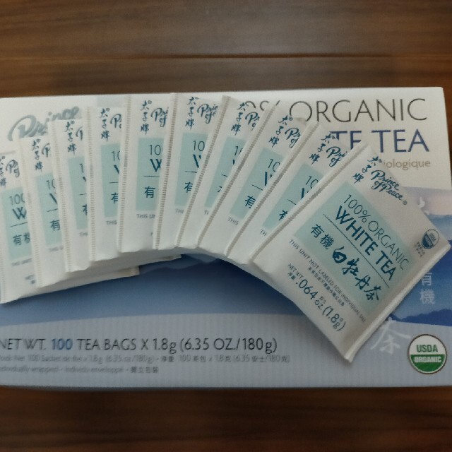 オーガニック　ホワイトティー　白茶　100包 食品/飲料/酒の飲料(茶)の商品写真