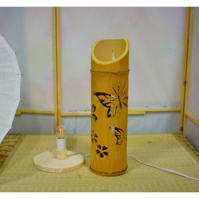 竹灯り・竹あかり・竹灯籠・竹灯篭・竹ランプ ~~ 癒しの灯り☆蝶桜