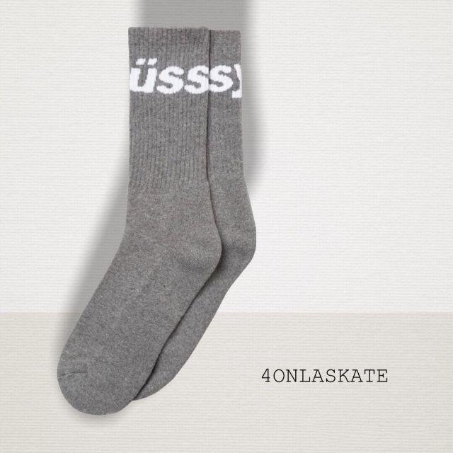 STUSSY(ステューシー)の【STUSSY JACQUARD LOGO SOCKS 】灰 メンズのレッグウェア(ソックス)の商品写真