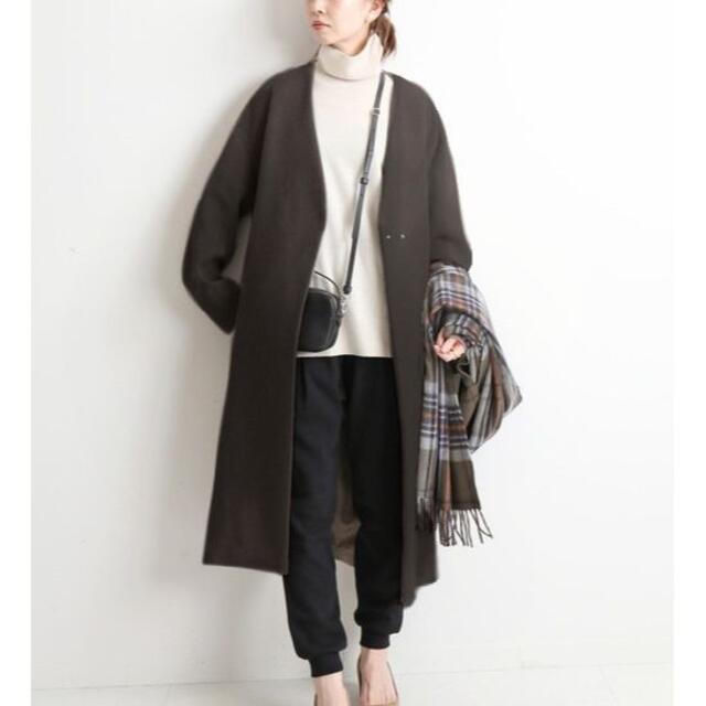 IENA MANTECOノーカラーコート 2020AW 美品 - ロングコート