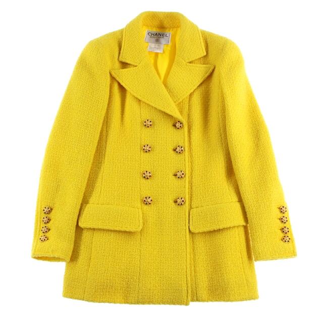 CHANEL - シャネル CHANEL グリポアボタン ウール ジャケットの CHANEL - シャネル CHANEL グリポアボタン ウール ジャケットの
