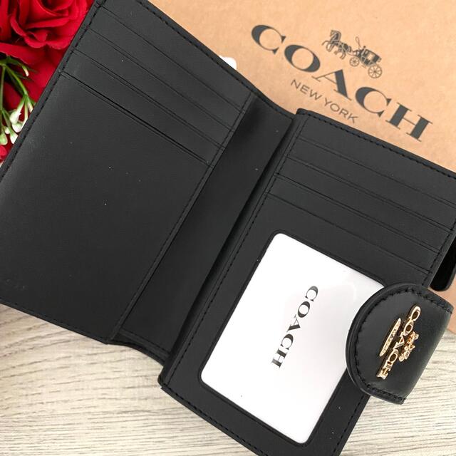 COACH(コーチ)の《新品》COACH  ブラウン シグネチャー レザー 折り財布 レディースのファッション小物(財布)の商品写真