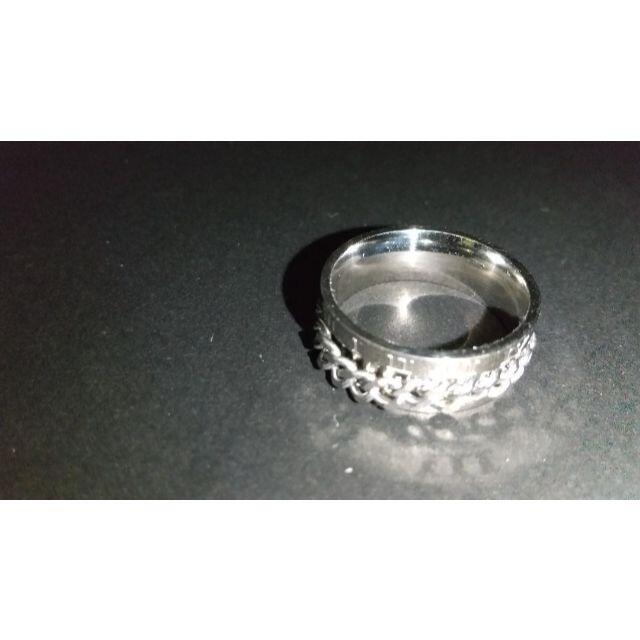 銀のローマ数字に銀の喜平チェーンリング 指輪　20号　25号 メンズのアクセサリー(リング(指輪))の商品写真