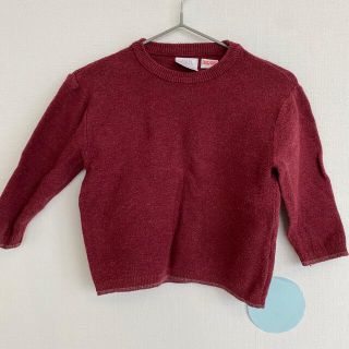 ザラキッズ(ZARA KIDS)のZARA Baby えんじ色　厚手ニット　男女兼用　ユニセックス(ニット/セーター)