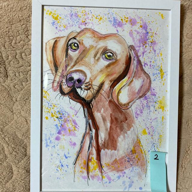 男女兼用 カジュアルウェア 【現代アート】絵画 オシャレ 「 犬の