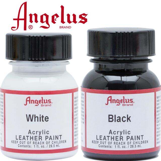 【Black & White】Angelus paint アンジェラスペイント エンタメ/ホビーのアート用品(絵の具/ポスターカラー)の商品写真