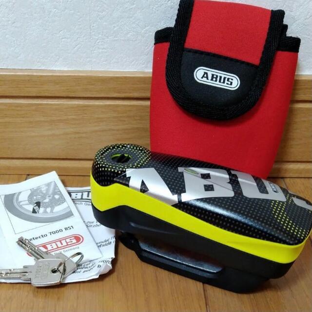 新品】ABUS(アブス) バイク ディスクロック イエロー 7000RS1 装備/装具