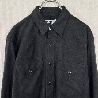 エンジニアードガーメンツ(Engineered Garments)の【USA製】エンジニアードガーメンツ　長袖ネルシャツ　ウェスタンシャツ　グレー(シャツ)