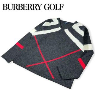 バーバリー(BURBERRY)のBURBERRY GOLF★バーバリーゴルフ★ノバチェック　カシミヤ混ニット(ニット/セーター)