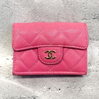 シャネル(CHANEL)の【激安】CHANEL シャネル マトラッセ 三つ折り財布 キャビアスキン ピンク(財布)