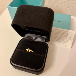 ティファニー(Tiffany & Co.)の美品 Tiffany ティファニー T ワイヤー リング 18K ゴールド(リング(指輪))