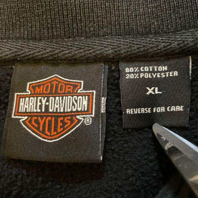 Harley ブラック黒XL USA古着の通販 by fuufu's shop｜ハーレーダビッドソンならラクマ Davidson - ハーレーダビッドソン ハーフジッププリントスウェット 安い在庫あ