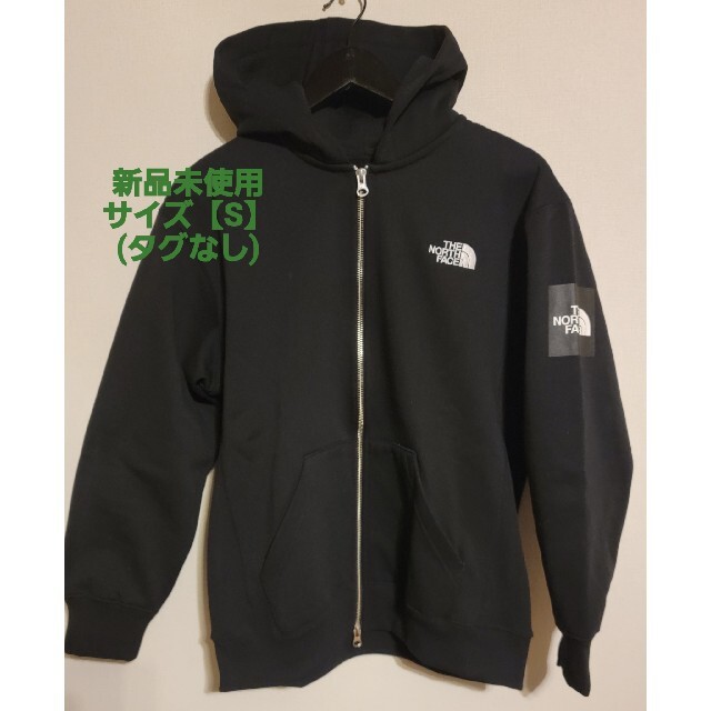 【新品】THE NORTH FACE スクウェアロゴジップ パーカー【S】黒