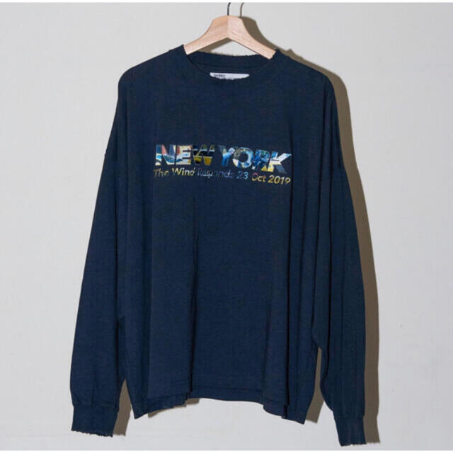 Tシャツ/カットソー(七分/長袖)DAIRIKU New York 刺繍ロゴTシャツ