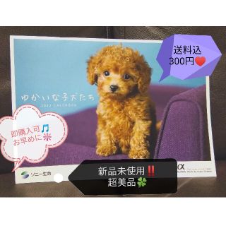 ●新品未使用●2022 カレンダー ゆかいな子犬たち ソニー生命 ノベルティ  (カレンダー/スケジュール)