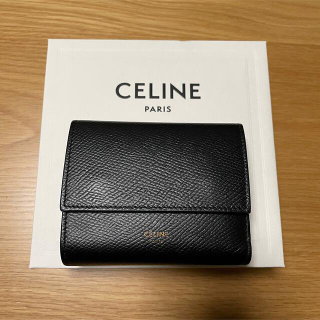 CELINE スモール　トリフォールドウォレット  ブラック