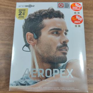 【新品未使用 】AfterShokz AEROPEX ブラック 骨伝導 イヤホン(ヘッドフォン/イヤフォン)