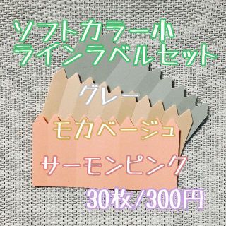 ラインラベル小セット 30枚 ◎ 灰 茶 肌 各10枚   園芸ラベル (プランター)