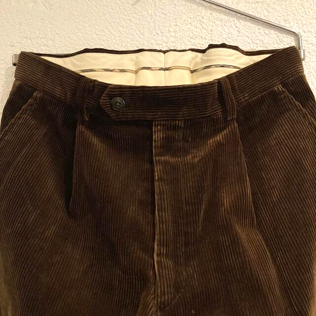 BURBERRY(バーバリー)のバーバリー コーデュロイ スラックス パンツ 茶色 ブラウン 古着 チノパン メンズのパンツ(スラックス)の商品写真