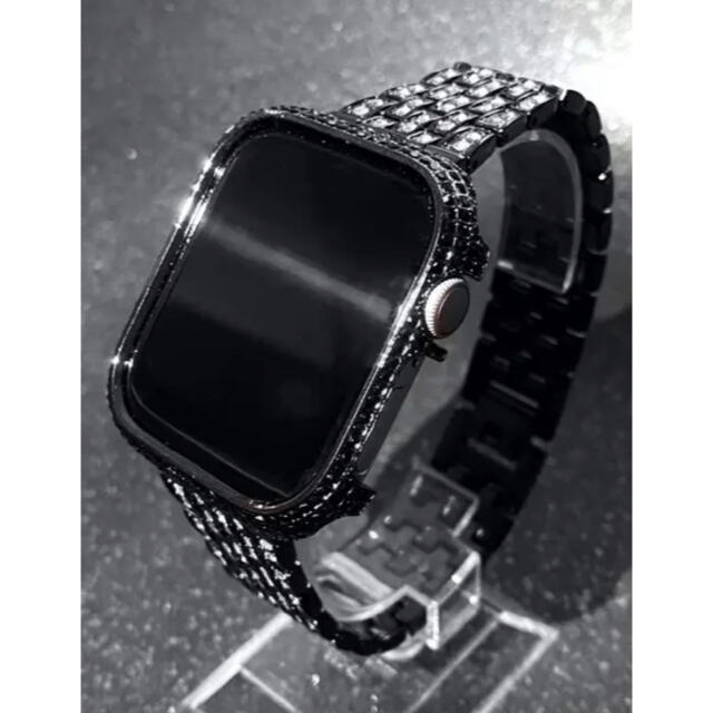 44mm 黒&シルバー アップルウォッチカスタム ダイヤカバーベゼル 44mm 黒&シルバー アップルウォッチカスタム ダイヤカバーベゼル