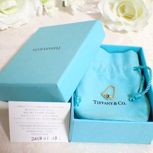 Tiffany & Co.(ティファニー)のティファニー TIFFANY K18PG T TOW リング チェーン 2号 レディースのアクセサリー(リング(指輪))の商品写真