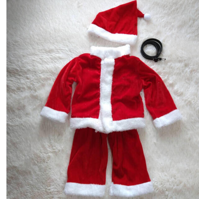 数量限定　サンタコス　子供　クリスマス　衣装　パーティ　セットアップ エンタメ/ホビーのコスプレ(衣装一式)の商品写真