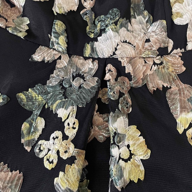 正規代理店 【美品】GRACE CONTINENTAL ドレス 花柄 レース ひざ丈