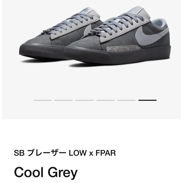 FPAR × Nike SB Blazer Low QS Cool Grey - スニーカー