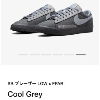 ナイキ(NIKE)のFPAR × Nike SB Blazer Low QS Cool Grey(スニーカー)