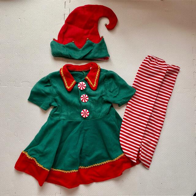 クリスマスに間に合う！！ クリスマスエルフ コスプレ 子供 妖精 小人 キッズ/ベビー/マタニティのキッズ服女の子用(90cm~)(その他)の商品写真