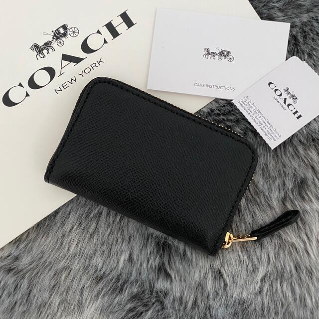 COACH - 新品☆COACH (コーチ) メンズ ブラック レザー コインケースの