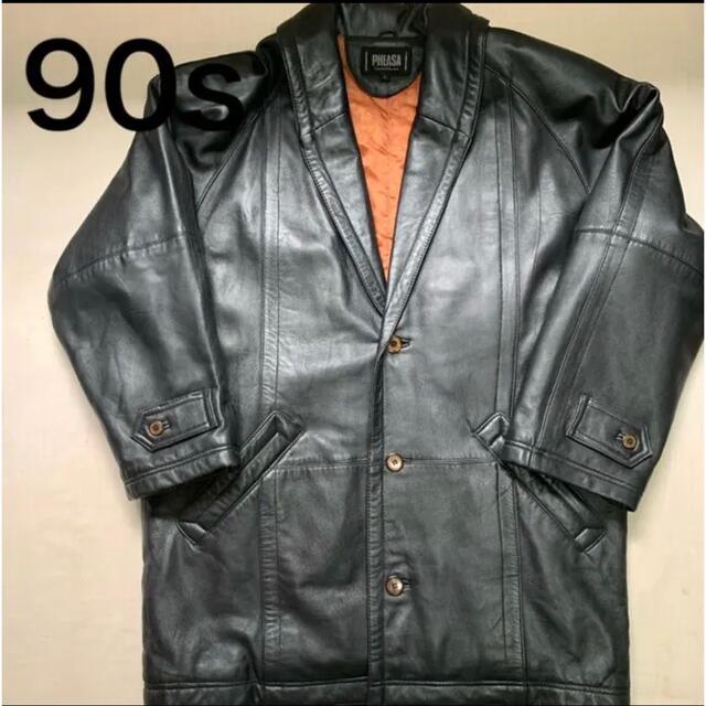 schott - 90s レザーコート ラムレザー ヴィンテージ 古着 ライダース