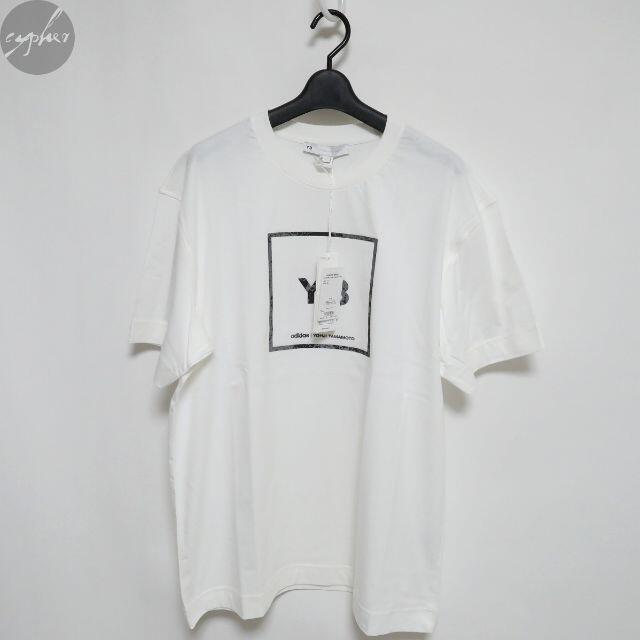 XL 新品 21SS Y-3 スクエア ラベル グラフィック SS Tシャツ 白