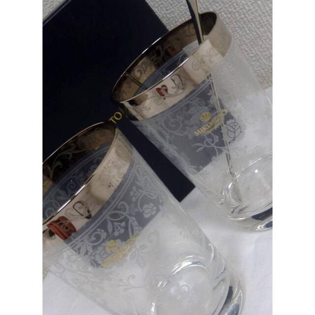 MIKIMOTO(ミキモト)のミキモト　グラス2個　タンブラー　箱入り インテリア/住まい/日用品のキッチン/食器(グラス/カップ)の商品写真