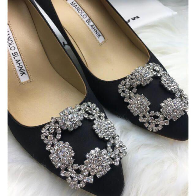 36cm MANOLO BLAHNIK ハイヒール ブラック | loneoakpoint.com