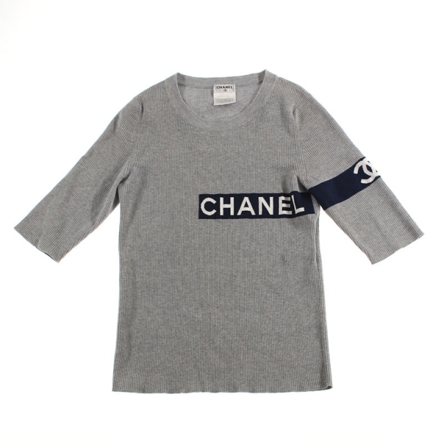 高級感 ロゴ ココマーク CHANEL シャネル - CHANEL リブ カットソー