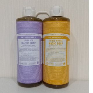 ドクターブロナー(Dr.Bronner)のドクターブロナー  マジックソープ  オレンジ ラベンダー 739mI  各1本(ボディソープ/石鹸)