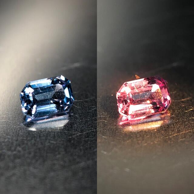 蠱惑のベキリーブルー 0.21ct 天然 カラーチェンジ ガーネットアクセサリー