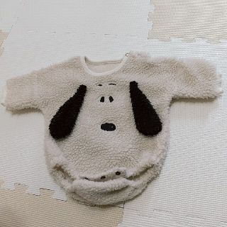 スヌーピー(SNOOPY)のスヌーピー♡もこもこロンパース 70(ロンパース)