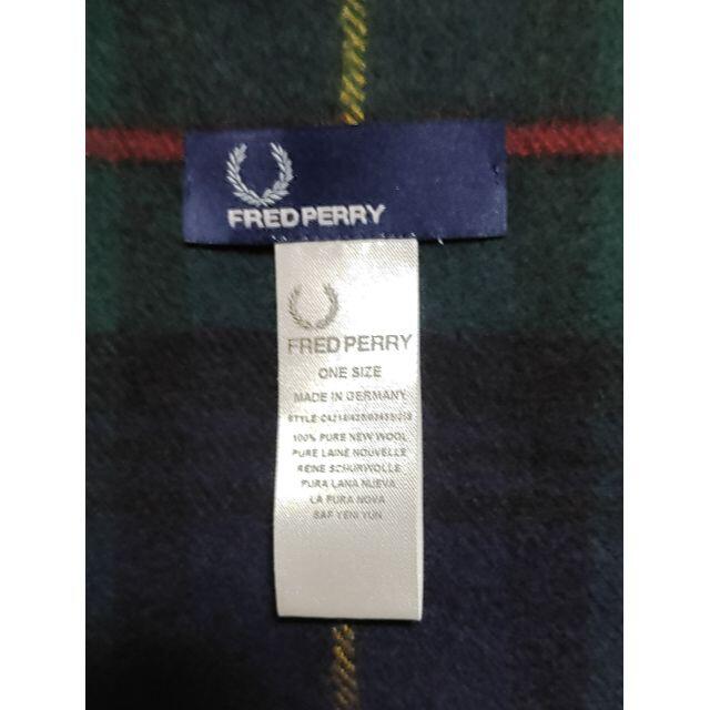 FRED PERRY(フレッドペリー)のFRED PERRY フレッドペリー ウール マフラー チェック柄 メンズのファッション小物(マフラー)の商品写真