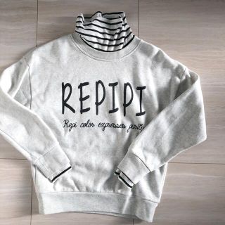 レピピアルマリオ(repipi armario)のレピピ　ネック付き　裏起毛スウェット　ＸＳ(Tシャツ/カットソー)