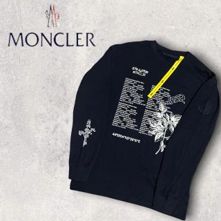 モンクレール(MONCLER)のMONCLER GENIUS MAGLIA T-SHIRT ロンT ブラック(Tシャツ/カットソー(七分/長袖))