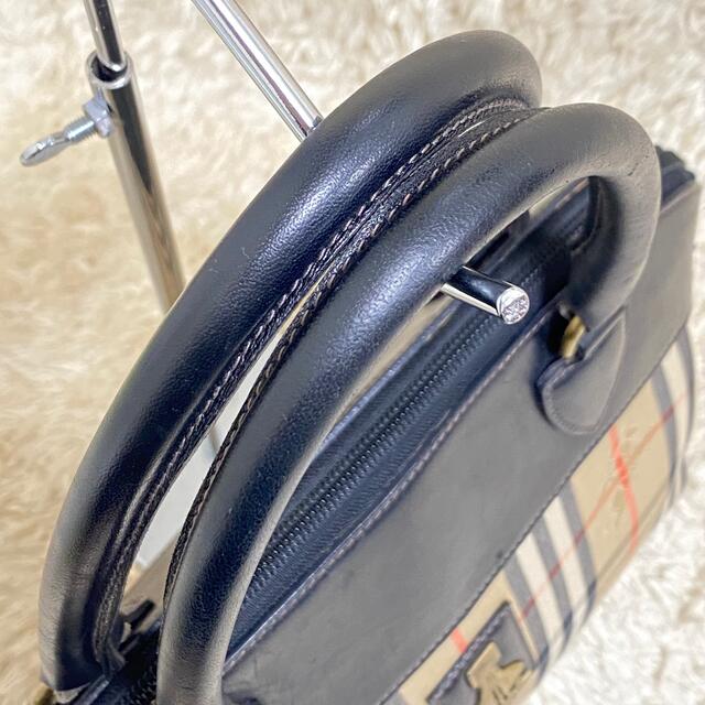 超希少・美品 バーバリー ハンドバッグ シェルター ノバチェック シャドーホース