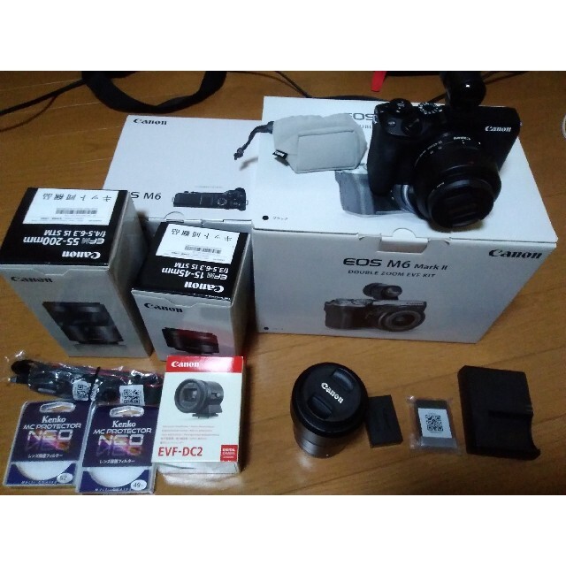 公式ショップ】 Canon EOS M6 MARK II Wズームキット BK sushitai.com.mx