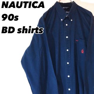 ノーティカ(NAUTICA)のノーティカ メンズ 90s オーバーサイズ 長袖 BD シャツ 2XL 古着(シャツ)