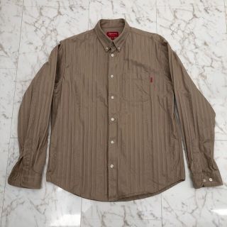 シュプリーム(Supreme)のsupreme jacquard stripe twill shirt Tan(シャツ)